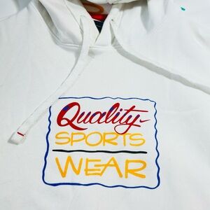 Nike White Hoodie with Multicolor Accents